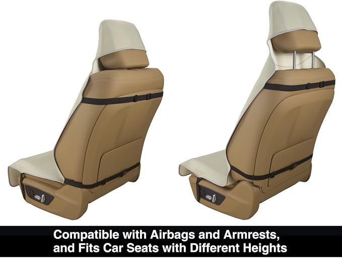 VSHIELD Waterproof Neoprene Car Seat Cover, Sweatproof Non-Slip Seat Protector, Universal Fit for Front Bucket or Rear Bench Seat of Cars, SUVs, Vans, Trucks, Compatible with Airbags and Armrests