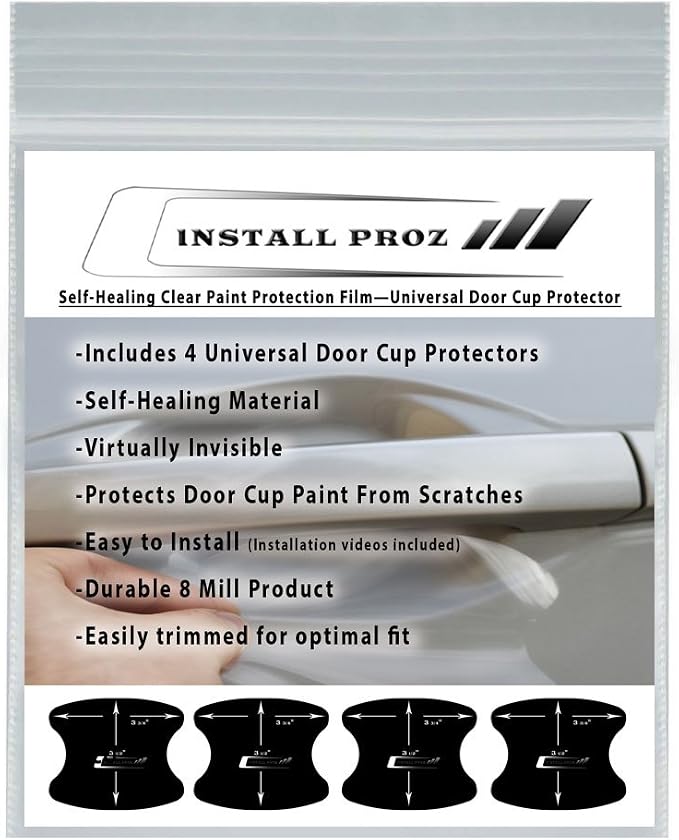 * Self-Healing Clear Paint Protection Film Kits (Bundle 12"x108" Hood Strip, Door Edge, Door Cup)