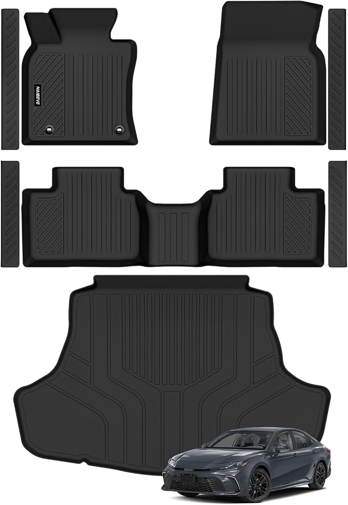 Naibeve Floor Mats for 2025-2026 Toyota Camry | All Weather Custom Fit Floor Mats, Cargo Mat, Includes Hybrid Interior Protector accessories