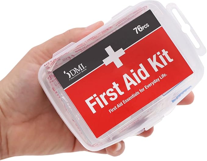DMI 76-Piece First Aid Kit and TUMS 12 Count Smoothies Extra Strength 750mg Calcium Carbonate Antacid Chewable Tablets Bundle