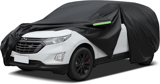 Sailnovo Heavy Duty SUV Car Cover Universal Fit Up to 181" inch Waterproof All Weather Protection Zipper Access for Chevrolet,Mazda Outdoor Snow Sun UV Shield