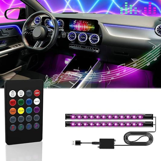 Car LED Interior Lights,Interior RGB Lights,8 Colors Car Atmosphere Lights,Car LED Strip Light with,Sync Music,5V USB Car Led Lights.
