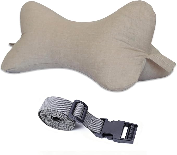 Neck & Cervical Pillows Dog Bone Shaped Travel Neck Pillows With Washable Removable Cover Have Loops On Either End For Car Bus Truck Driving Comfort Head Rest Support Neck Chiropractic Pillow ( Color