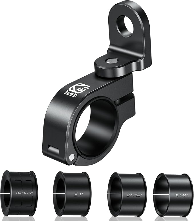 BRCOVAN 1PC UTV Whip Light Mounts, Off-Road LED Light Bar Mounting Bracket | Fit for Round Rails / Handlebars 0.875''/1"/1.125''/1.26"/1.375'' in Diameter, for ATV UTV Car Motorcycle Truck
