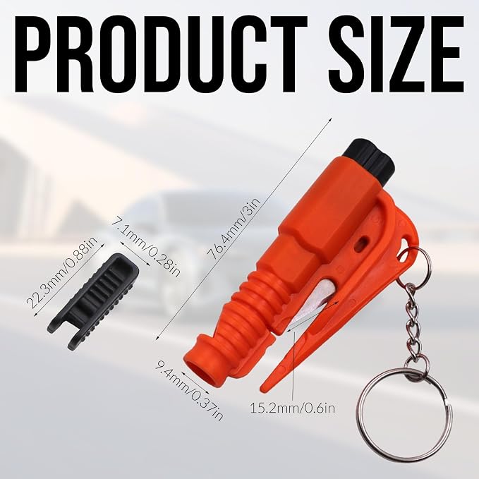 16 Pcs Car Window Breaker Seatbelt Cutter- 3 in 1 Glass Breaker Portable Emergency Escape Tools to All Car Applicable Accessories