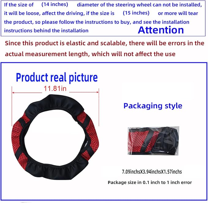 Car Steering Wheel Cover, Elastic Stretch Breathable Leather Vehicle Steering Wheel Protector, Automotive Interior Protective Accessories, Universal for SUV RV Truck (Light Gray)