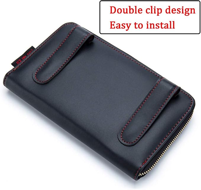 Fredyusu Car Tissue Holder, Car Visor Tissue Holder, Perfect Solid Color Auto Tissue Box, Tissue case Holder for car (Black)