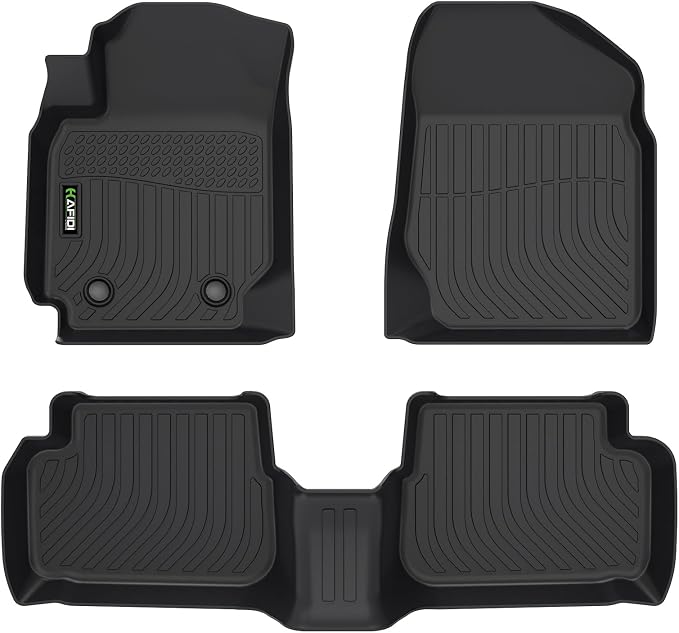 Floor Mats Custom for Toyota Corolla 2003-2008 (for Models Without Heating Vents Below The Front Row Seat) All Weather TPE Heavy Duty Non-Slip Automotive Floor Liners Accessories, Black