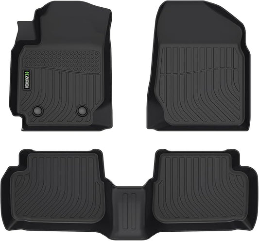 Floor Mats Custom for Toyota Corolla 2003-2008 (for Models Without Heating Vents Below The Front Row Seat) All Weather TPE Heavy Duty Non-Slip Automotive Floor Liners Accessories, Black