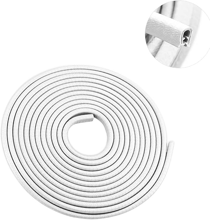 Car Door Edge Guards, 32Ft Universal Rubber Seal Protector U Shape Edge Trim Car Door Edge Protection for Most Car, Aluminum Boat Edge Guards | Universal fit, most cars/SUVs/trucks, rubber seal, press-on channel, no glue, check thick strips, exterior a...
