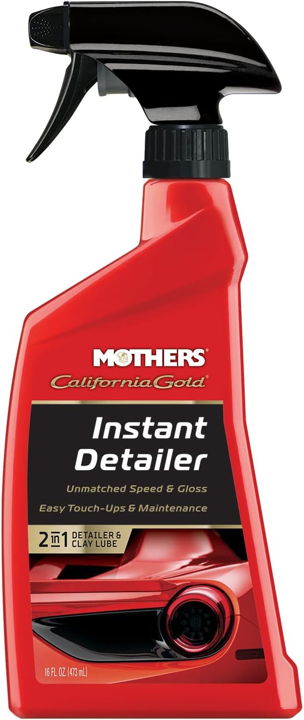 Mothers California Gold Instant Detailer, 16 oz. (08216) | Removes Smudges, Dust & Fingerprints, Boosts Gloss & Slickness, Lubrication for Clay Bars, Quick Touch-ups & Maintenance