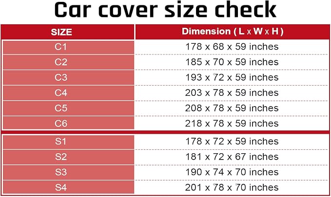 Hatchback Car Cover All Weather Protection with Red Stripe Design,Small SUV Car Cover Universal Fit Nissan Leaf, Honda Civic Hatchback, Mazda 3 Hatchback, VW Golf, Toyota Corolla Hatchback