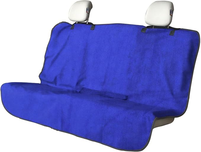 Back Seat Cover for Car Trucks Van SUV Jeep,Waterproof Rear Bench Towel Seat Covers for Dogs and Kids,Automotive Backseat Protector (Blue)