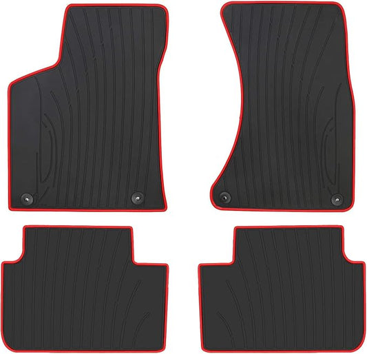 Car Floor Mat Rubber Custom Fit for Porsche Macan 2014-2025 2026 Black Red Auto Floor Liners All Weather Heavy Duty Odorless