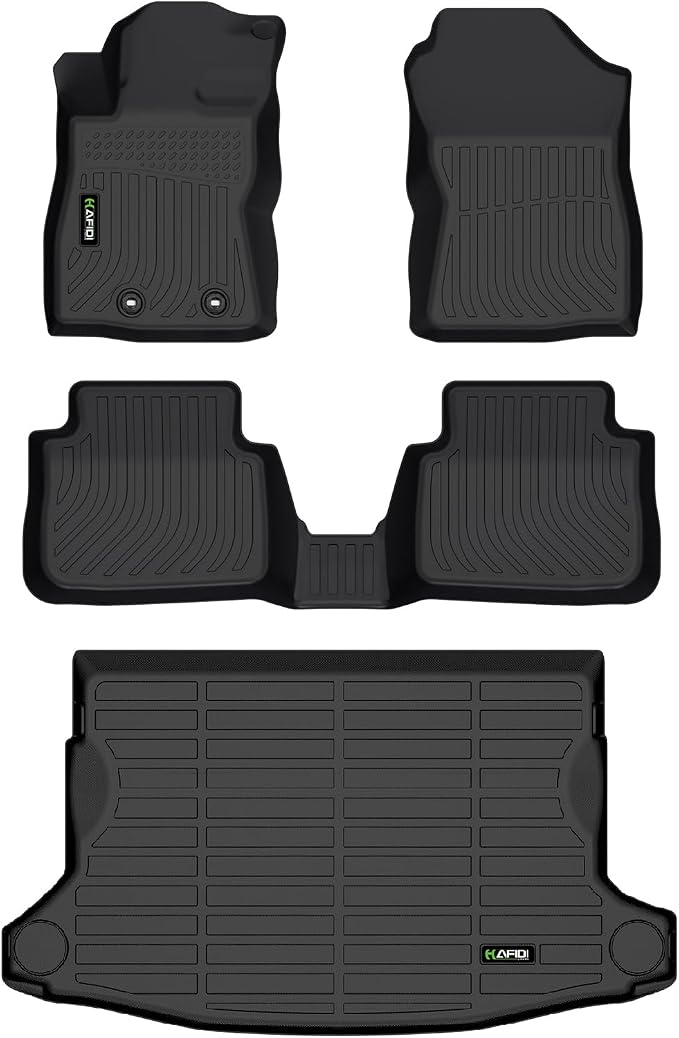 HAFIDI® Floor Mats for Subaru Crosstrek 2024 2025 2026 & Impreza (Not Hybrid Models) All Weather Car Mats Protection TPE Anti-Slip Automotive Crosstrek Floor Liners Custom Accessories - Black