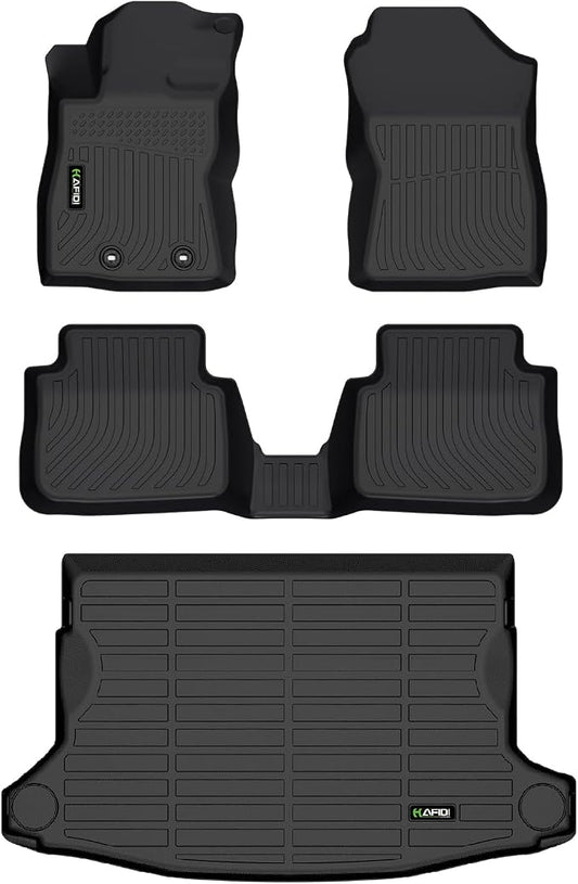 HAFIDI® Floor Mats for Subaru Crosstrek 2024 2025 2026 & Impreza (Not Hybrid Models) All Weather Car Mats Protection TPE Anti-Slip Automotive Crosstrek Floor Liners Custom Accessories - Black
