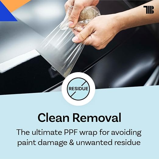 Track Tape for Cars - 6 inch x 1200" Roll, Made in USA, Temporary Paint Protection Film (PPF) for Road Trips and Car Transport, Clear Track Wrap Tape to Shield Vehicles from Rubber, Bugs, Debris