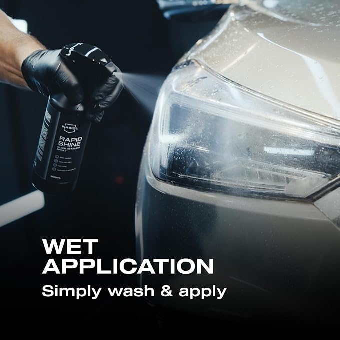 Nasiol RapidShine Quick Detailer Spray, Hybrid Water Based Formula, High Gloss, Super Slickness, Hydrophobic, Enhanced Color, WetCoat Easy to Use Car Nano Coating Spray,17fl oz