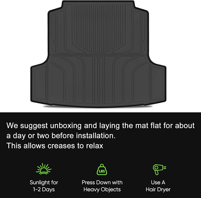 KUST Floor Mats Cargo Mat for 2019-2026 Nissan Altima Accessories, All Weather Floor Lines & Rear Trunk Liner TPE Rubber Car Mats Raised Edge, Full Set of 4PCS