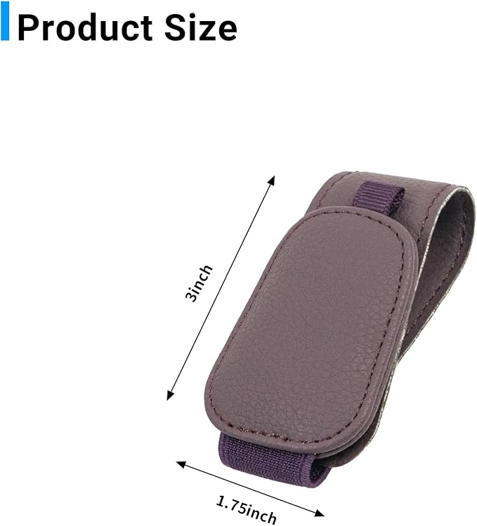 Yuoyar 2 Packs Magnetic Sunglass Holder for Car Visor (Purple) | Magnetic Interior Car Accessories
