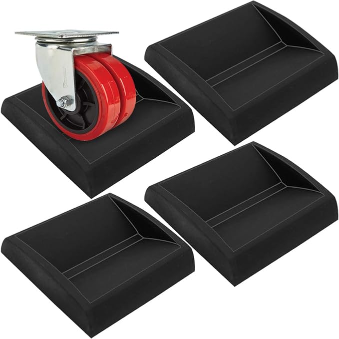 WELLGO Bed Stoppers & Furniture Cups 3"x3" 4Pack - Premium Silicone Casters Furniture Wheel Stoppers fit All Wheels of Furniture, Sofa Bed Chairs-Made up of Solid Silicone Prevents Scratches