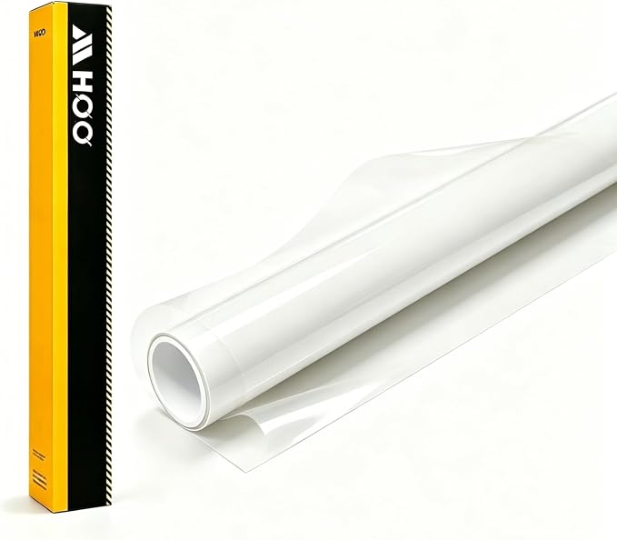 MHOO Car Premium TPH Clear Paint Protection Vinyl Film 7.5Mil Paint Protection Film Gloss Clear Self Healing Auto Bra Vinyl Wrap Invisible Scratches Car wrap (TPH7.5 Mils High-Gloss, 1X5ft)