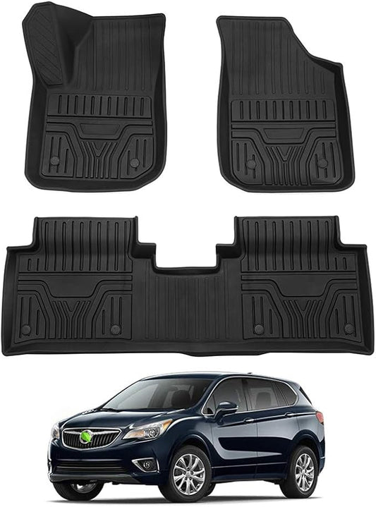 Mixsuper Custom Fit for Floor Mats Buick Envision Accessories 2016 2017 2018 2019 2020 All Weather Floor Liners Heavy Duty 2 Row Liner Set