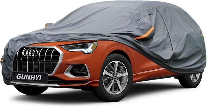 GUNHYI Premium Car Cover Custom Fit Audi Q3/SQ3, 16 Layers Heavy Duty Car Cover Waterproof All Weather with Zipper Door for Sun Rain Snow Dust Uv Protection