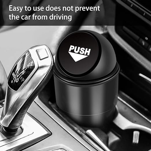 Cup Holder Trash Can, Leakproof Car Trash Can with Lid, Trash Bin for Car Accessories, Mini Garbage Bin Organizer for Automotive Office Home Kitchen, Applicable to Women and Men