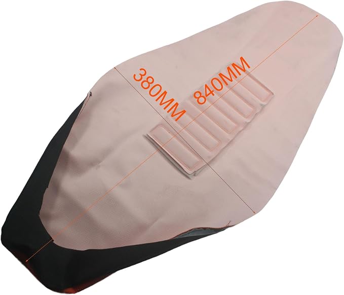 Motorcycle Universal Seat Cover non-slip thick 3D particles suitable Rubber Striped Grip Gripper Soft For CRF WR WRF RMZ YZF SXF EXC EXC XC SX CR KLX 250 Dirt Pit Bike Motocross (Orange) (Orange)