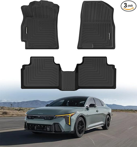 Floor Mats for 2026 2025 Kia K4 Sedan All Weather Floor Liners TPE Rubber Fit for 2025 2026 Kia K4 Sedan Anti-Slip Full Set Automobile Mats Accessories