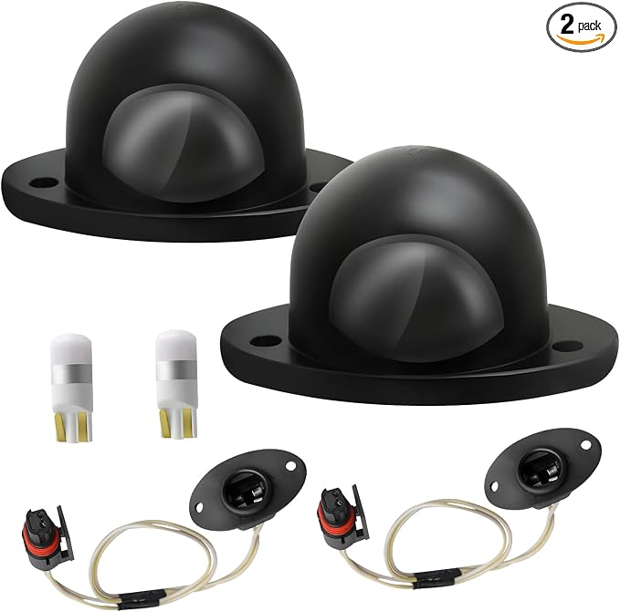 LESAUCE LED License Plate Light Kit for 1994-2001 Dodge Ram 1500 Pickup, 1994-2002 Dodge Ram 2500/3500 Pickup – 6000K White LED, Black Housing, Plug & Play Wiring Harness