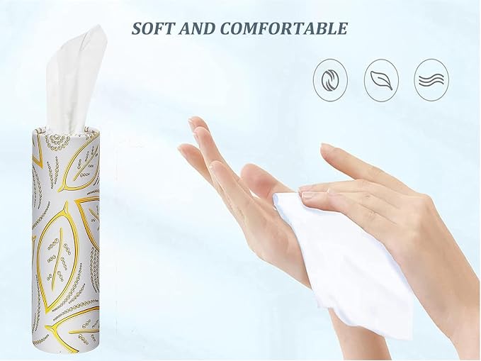 Car Tissue Refill Kit, Tissue Refill for Car Visor Tissue Holder, Round Paper Towel Holder with 9 Packs Paper