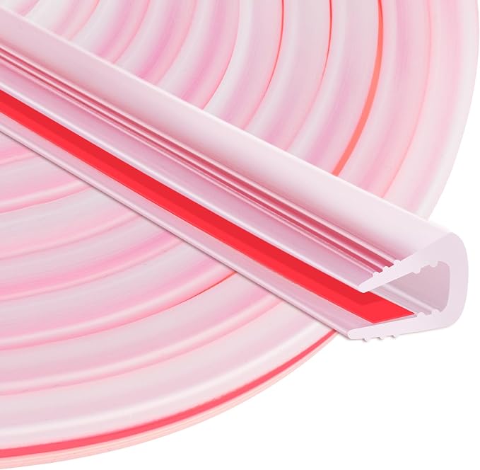 ToLanbbt Rubber Edge Trim U Channel, 1/8" Self Adhesive Sheet Metal Edge Guard Protector, EPDM Seal Strip for Car Doors, Steel Plates, Glass, Hatches, Table Corners, Fit 1/8"(3.2mm), 10Ft, Clear