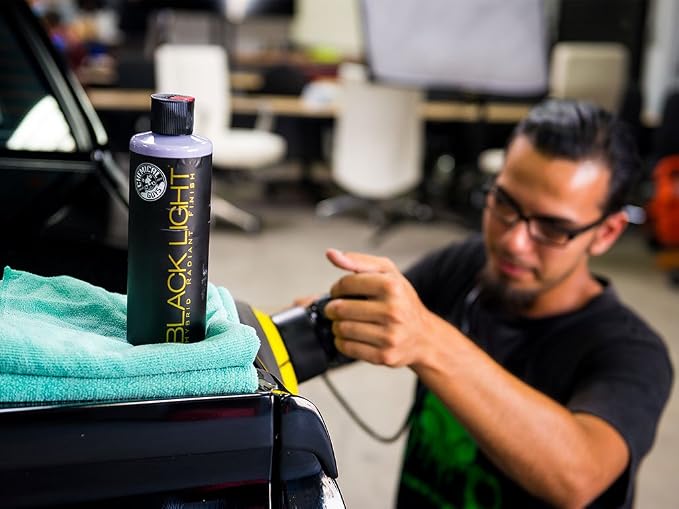 Chemical Guys, Black Light Hybrid Glaze & Sealant for Dark Colors, 16 oz | Glaze and sealant in one smooths minor marks and deepens gloss on black and dark paint, by hand or machine