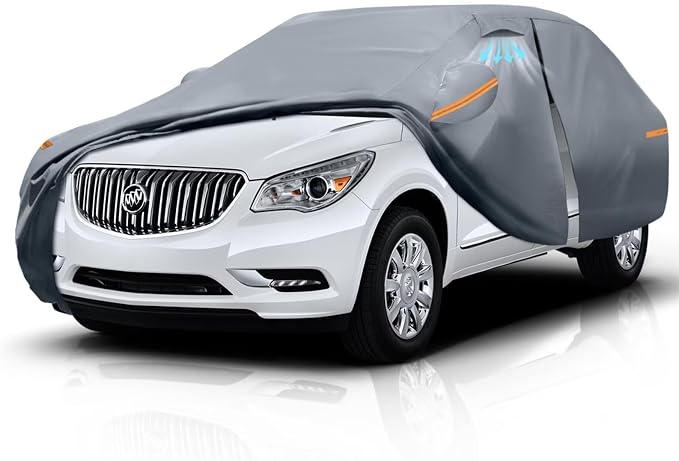 Waterproof Buick Envision(2015-2026) Car Cover with Breathable Vents, [Upgrade] Premium Covers with Cotton Liner and Zipper Door, Sun Rain Snow Dust Uv Protection.(Gift with Towel)