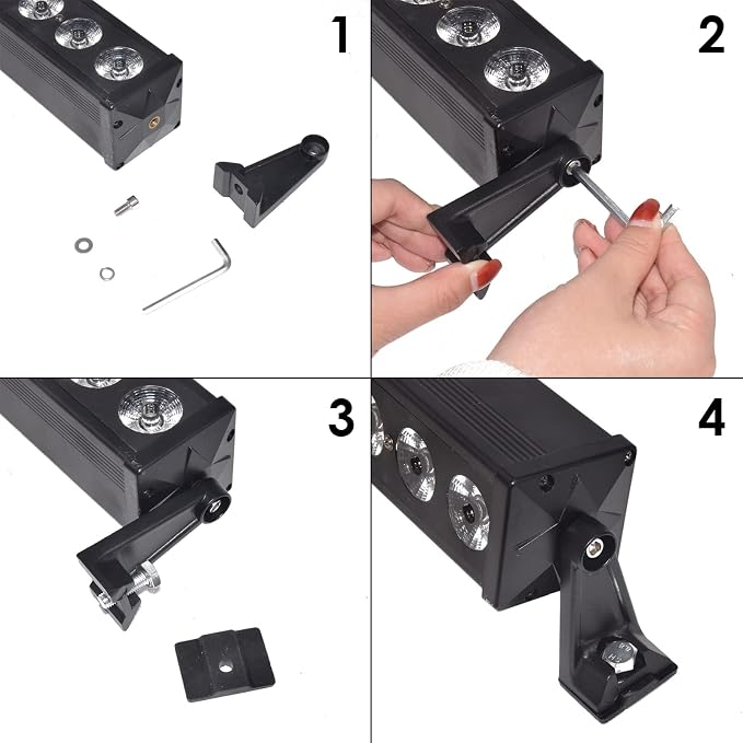 Universal Light Bar Mounting Brackets - Side Mount Base for Dual Row LED Straight & Curved Lightbars, Anti-Vibration Rubber Pad Included, Off-Road Truck UTV Roof Ditch Light Hardware (2-Pack)