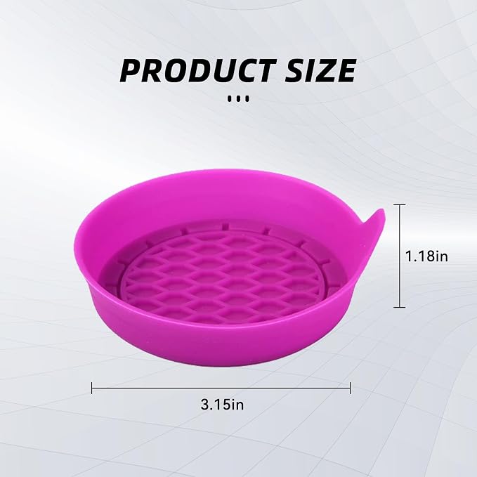 4PCS Car Cup Holder Coasters, Silicone Non-Slip Vehicle Cup Recessed Mats, Sift-Proof Automotive Interior Drink Insert Decor Accessories, Universal for SUV, Sedan, Truck (Dark Purple)