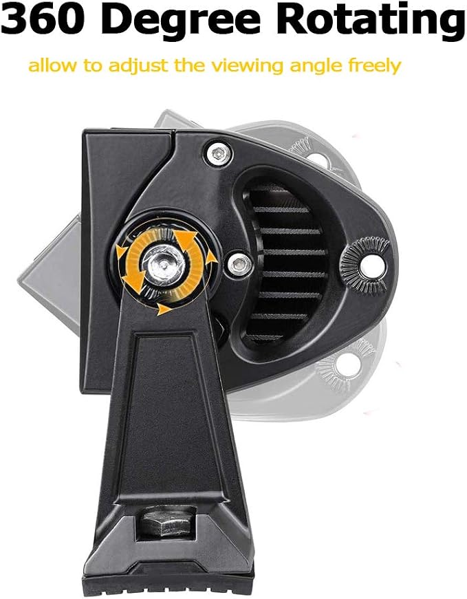 Light Bar Side Brackets Universal Side Mounting Brackets Kit for Jeep Offroad Truck Mounting Double Row LED Work Light Bar (Pair, Black)