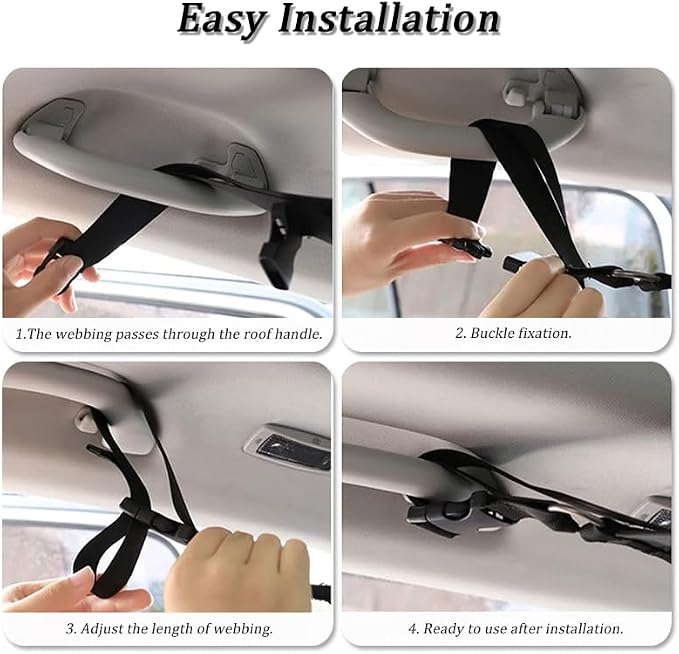 Car Ceiling Cargo Net Pocket for Honda Element 2000–2011, Car Roof Storage Organizer, Double Layer Overhead Cargo Net for Auto with Zip Closure for Trip, Camping,A