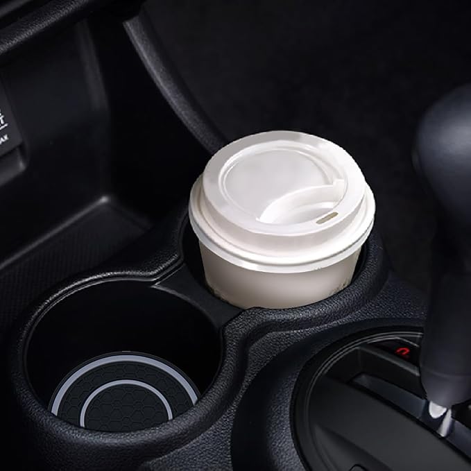 2 Pack Car Coasters for Cup Holder, 2.75 Inch Universal Auto Waterproof Coasters Silicon Insulation Cup Mats,No-Slip Anti Dust Insert Coaster for Woman Man, Suit for Vehicle Interior (2, Gray)