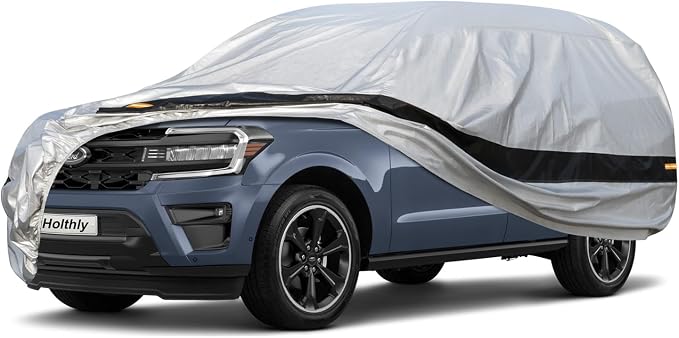 10Layer Car Cover Waterproof All Weather for Large SUV,100% Waterproof Outdoor Car Covers Rain Snow UV Dust Protection.Custom Fit for Ford Expedition, Chevy Tahoe,GMC Yukon,Escalade,etc