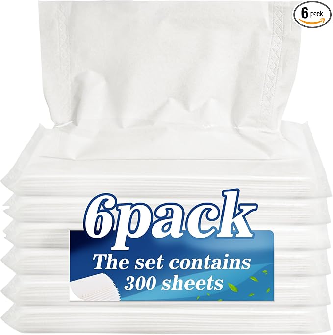 Sukh Car Tissues Refill - 6 Packs Travel Tissue Toilet Facial Paper for Car Visor Holder Box Container Refills Soft and Smooth Wood Pulp Portable Napkin Packs Travel Size 300 Sheets | Soft Wood Pulp Portable Napkin Packs With 300 Sheets, Box Container ...