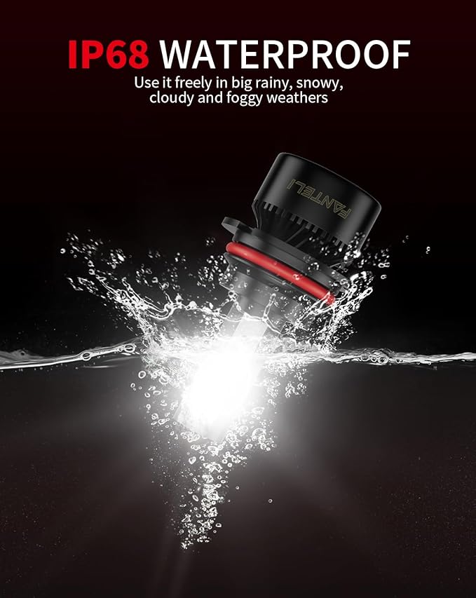 𝟫𝟢𝟢𝟩/𝖧𝖡𝟧 Bulbs, 6500K Cool White 40000LM 900% Brightness, Backup 1:1 Size Plug and Play IP68 Waterproof Interior Off-Road Lights, Pack of 2