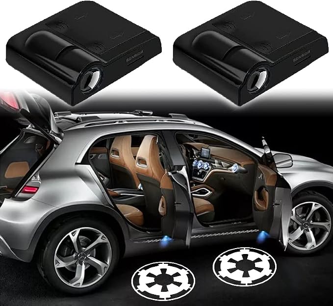 2pcs 3D Magnetic Car Door Step LED Welcome Logo Shadow Ghost Light Projector Lamp fits All Car Models (Emblem2) by DmStore