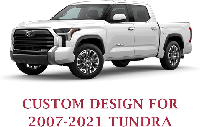 Coverado Toyota Tundra Seat Covers, Leather Seat Covers Compatible with 2007-2021 Toyota Tundra Crew/Crewmax/Extended/Double Cab Automotive Seat Covers for Car Trucks (Front, Red)