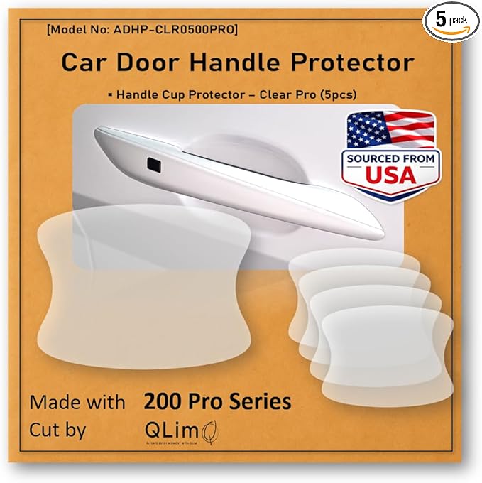 [3M]-5pcs(Pro) Customized Car Door Handle Cup Protector Made with 3M PPF | Made with 3M Paint Protection Film Pro Series, Sticker/Guard, Clear(Transparent), Anti Scratch, Universal Fit for Most Cars