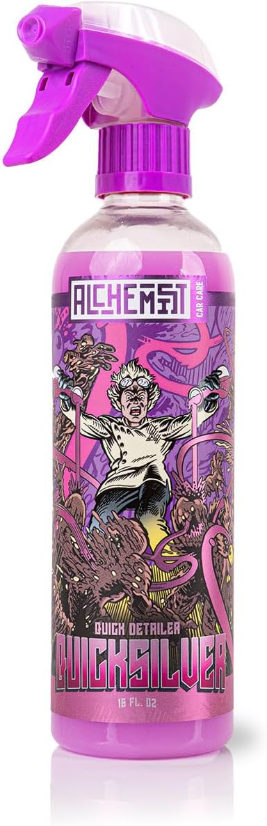 Alchemist Quicksilver Quick Detailer Spray | Car Detailing Spray for Instant Car Shine | Waterless Car Wash Spray for Light Dust & Smudges | Exterior Car Cleaner & Detailing Care | 16 oz