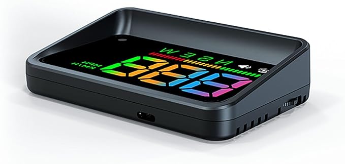 AZIJYV Heads Up Display for Cars, Car HUD H4, gps Speedometer, First Colorful, Large Font Digital Speedometer GPS with Speed, Compass, Automatic Sensing, Speeding Alarm, Suitable for All Cars.