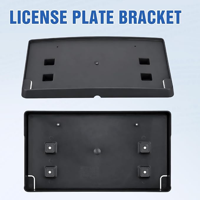 Nilight Front License Plate Frame Holder Mounting Bracket for 2018-2023 2024 2025 2026 Jeep Wrangler JL JLU & Gladiator JT Accessories Replace # 68295610AA CH1068150 Black only for Steel Bumper